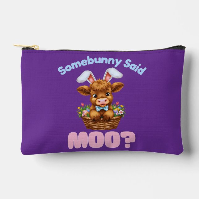 Bolsito Accesorio Pequeño Easter Highland Cow  (Anverso)
