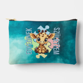 Bolsito Accesorio Pequeño Egyedinek születtem – kedves zsiráfos design