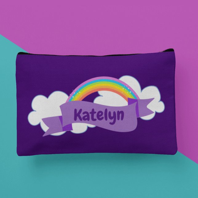 Bolsito Accesorio Pequeño El arcoiris morado personalizado (Subido por el creador)