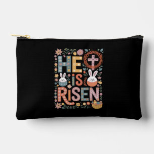 Bolsito Accesorio Pequeño Él ha resucitado Jesús Floral Cute Easter Bunny Ra