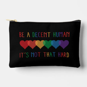Bolsito Accesorio Pequeño El retro cardíaco LGBT es un ser humano decente no
