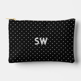 Bolsito Accesorio Pequeño Elegant Initials Polka Dot Gift Pouch