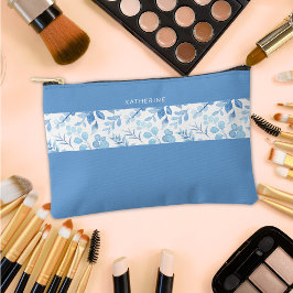 Bolsito Accesorio Pequeño Elegant Maid of Honor Blue Floral 