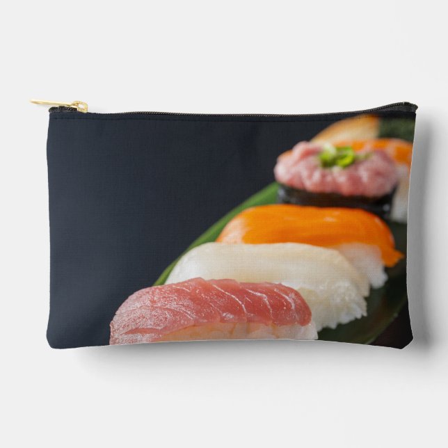 Bolsito Accesorio Pequeño Elegant Nigiri Sushi Pouch – Minimal Zen (Anverso)