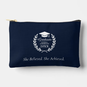 Bolsito Accesorio Pequeño Elegante año de graduación de la corona azul de la