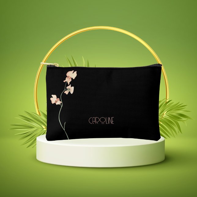 Bolsito Accesorio Pequeño Elegante Black Stylish Floral Boho Cute (Subido por el creador)