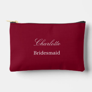 Bolsito Accesorio Pequeño Elegante Bridesmaid Burgundy Accesory Pouch