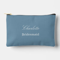 Elegante Bridesmaid Dusty Blue Accesory Pouch