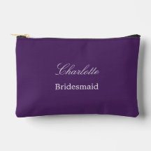 Elegante Bridesmaid Pouch accesorio morado oscuro