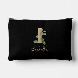 Bolsito Accesorio Pequeño Elegante carta de oro de monograma botánico I