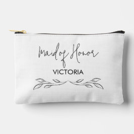 Bolsito Accesorio Pequeño Elegante criada floral de honor Nombre