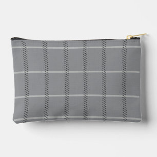 Bolsito Accesorio Pequeño Elegante gris y patrón negro