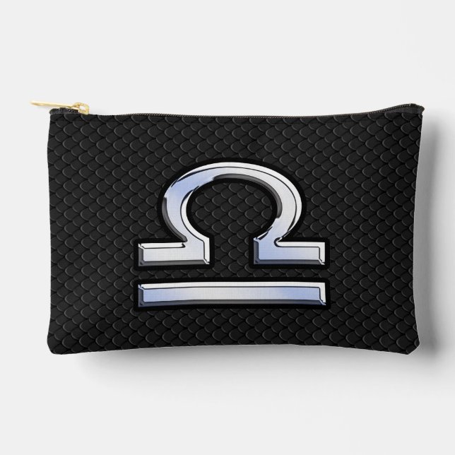Bolsito Accesorio Pequeño Elegante Libra Zodiac Rótulo Negro Snake Decoració (Anverso)