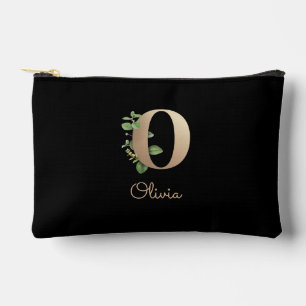Bolsito Accesorio Pequeño Elegante Monograma Botánico Gold Letter O
