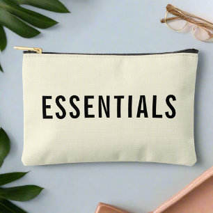 Bolsito Accesorio Pequeño Elegante Neutral Essentials Black Typography