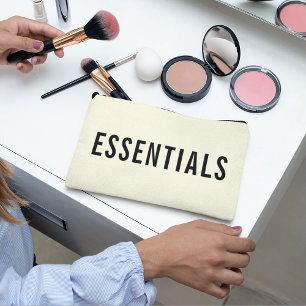 Bolsito Accesorio Pequeño Elegante Neutral Essentials Black Typography
