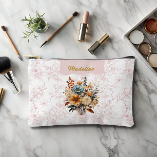 Bolsito Accesorio Pequeño Elegante nombre floral rosado