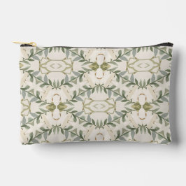 Bolsito Accesorio Pequeño Elegante patrón floral neutral
