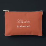 Bolsito Accesorio Pequeño Elegante Pouch accesorio Terracotta de la dama de<br><div class="desc">Elegante Pouch accesorio Terracotta de la dama de honor, por favor, personalice el nombre de la dama de honor, utilizando la plantilla de personalización en línea antes de realizar el pedido. La plantilla de personalización también se puede utilizar fácilmente para personalizar el diseño de otros roles de invitados bodas, como...</div>