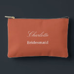 Bolsito Accesorio Pequeño Elegante Pouch accesorio Terracotta de la dama de<br><div class="desc">Elegante Pouch accesorio Terracotta de la dama de honor, por favor, personalice el nombre de la dama de honor, utilizando la plantilla de personalización en línea antes de realizar el pedido. La plantilla de personalización también se puede utilizar fácilmente para personalizar el diseño de otros roles de invitados bodas, como...</div>