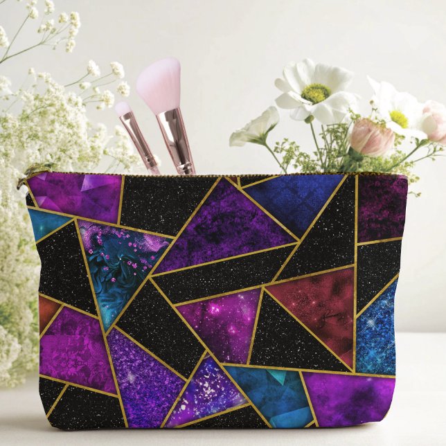 Bolsito Accesorio Pequeño Elegante rojo violeta giratorio geométrico (Subido por el creador)