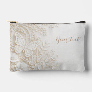 Bolsito Accesorio Pequeño Eleganter Papercut Schmetterling mit Blumenrahmen