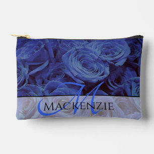 Bolsito Accesorio Pequeño Elegantes rosas azul oscuro flores azules florales