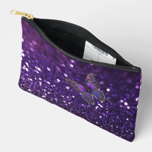 Bolsito Accesorio Pequeño Encantadora Elegancia: La Mariposa Destello Púrpur