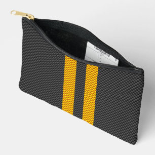 Bolsito Accesorio Pequeño Énfasis Carreras amarilla estriba estilo fibra de