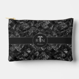 Bolsito Accesorio Pequeño Enfermera registrada RN lujo patrón de purpurina p