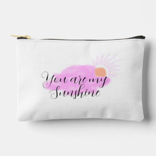 Bolsito Accesorio Pequeño eres mi sol resplandor rosa púrpura nubes