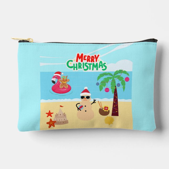 Bolsito Accesorio Pequeño Escena de Navidad en la Playa (Anverso)