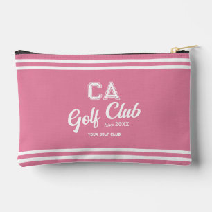 Bolsito Accesorio Pequeño Escudo del club de golf Preppy Pink