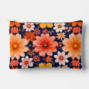 Bolsito Accesorio Pequeño Espectacular Patrón Floral Con Flores Coloridas