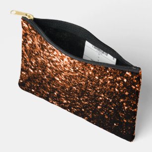 Bolsito Accesorio Pequeño Espuma purpurina de cobre marrón naranja bronce
