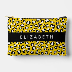 Bolsito Accesorio Pequeño Estampado de leopardo, manchas, leopardo amarillo,