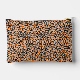Bolsito Accesorio Pequeño Estampado de leopardo naranja y marrón