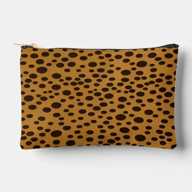 Bolsito Accesorio Pequeño Estampado de manchas marrones de leopardo (Anverso)