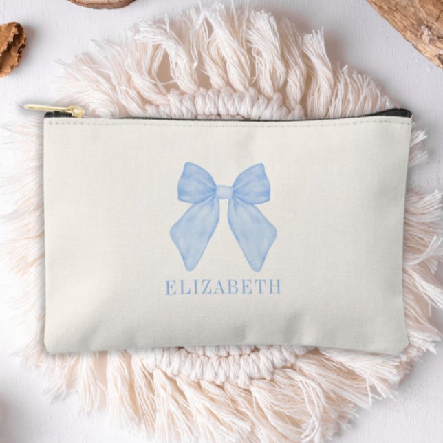 Bolsito Accesorio Pequeño Estética Coquette de Lazo Azul Personalizado  (Subido por el creador)