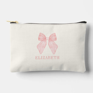 Bolsito Accesorio Pequeño Estética Coquette de Lazo Rosa Personalizado