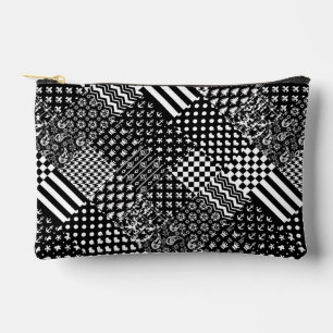 Bolsito Accesorio Pequeño Estilo de patrón mixto blanco negro minimalista