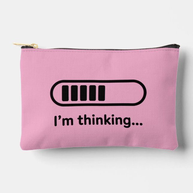 Bolsito Accesorio Pequeño Estoy Pensando... Barra de Progreso Rosa Minimalis (Anverso)