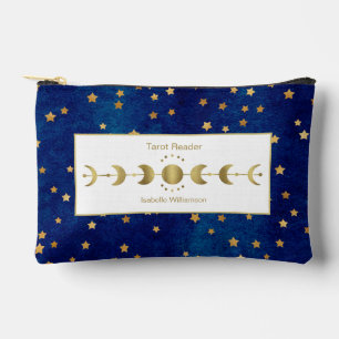 Bolsito Accesorio Pequeño Estrellas Celestiales Místicas Fase Lunar Tarot Or