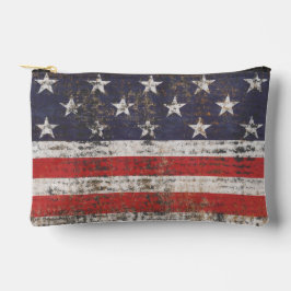 Bolsito Accesorio Pequeño Estrellas y Franjas Patrióticas Grunge
