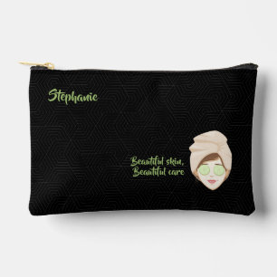 Bolsito Accesorio Pequeño Facial Día del Spa Negro