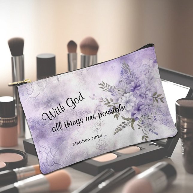 Bolsito Accesorio Pequeño Faith Based - Matthew 19:26 (Subido por el creador)