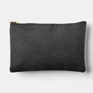 Bolsito Accesorio Pequeño Faux Black Leather
