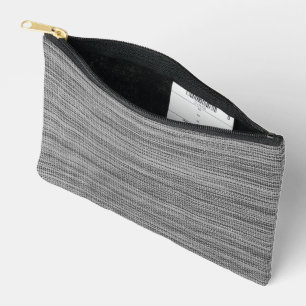 Bolsito Accesorio Pequeño Faux Gray Fabric Modern