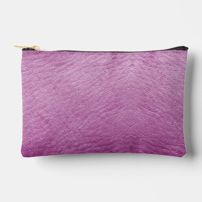 Bolsito Accesorio Pequeño Faux Lilac Leather (Anverso)