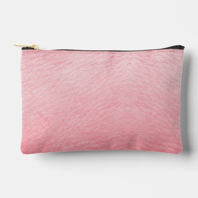Bolsito Accesorio Pequeño Faux Pink Leather (Anverso)